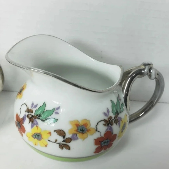VTG,PM,Moschendorf Bavaria Handpainted Sugar and Creamer set. - Picture 4 of 8